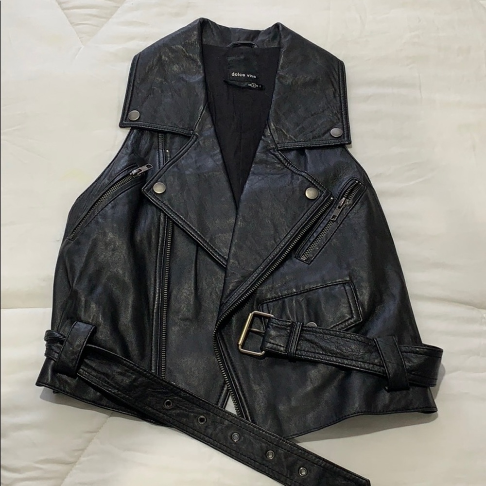 Lamb leather vest